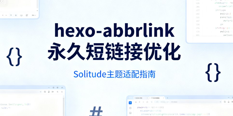 Solitude 主题适配指南：用 hexo-abbrlink 生成永久短链接优化文章
